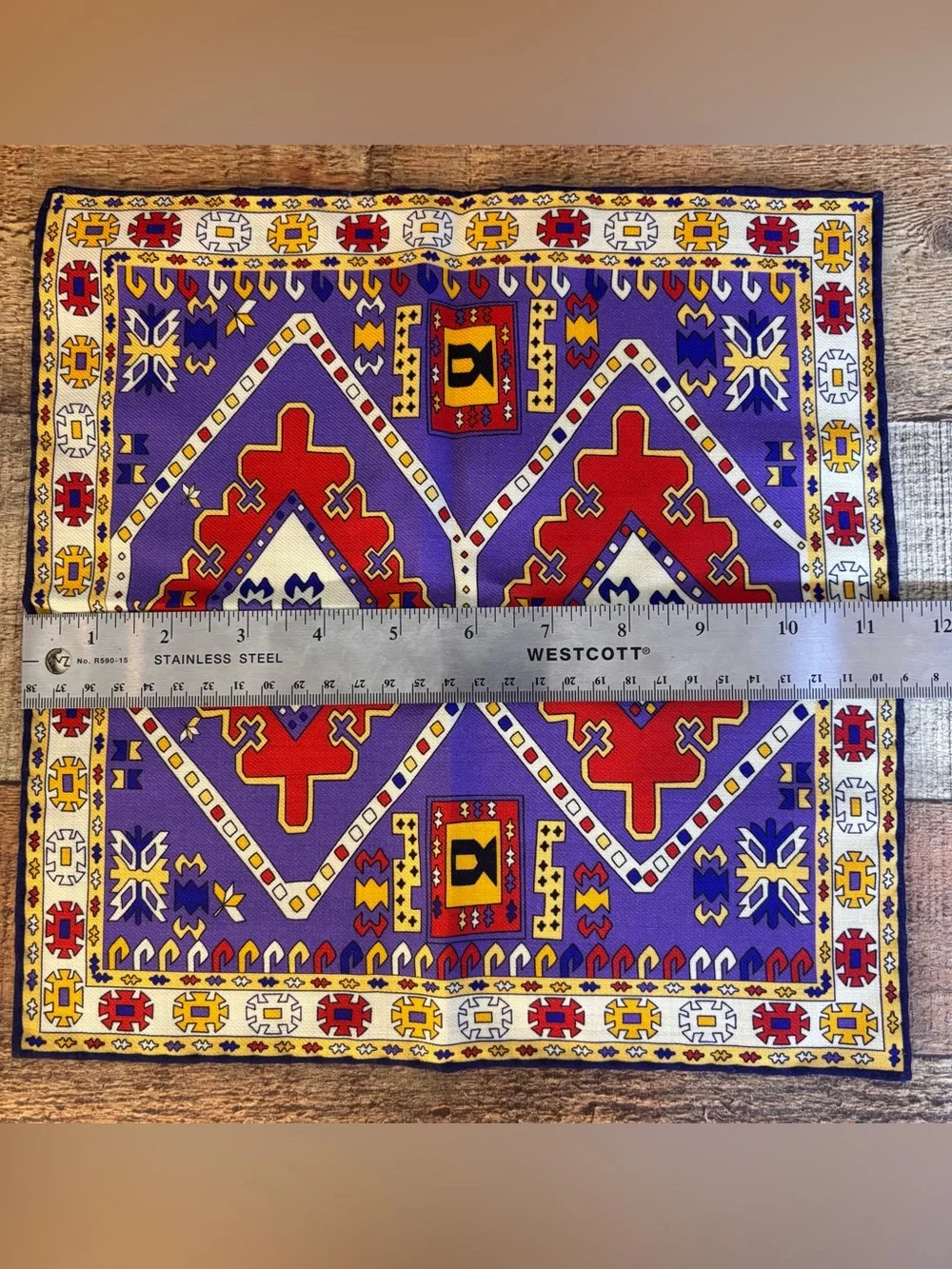 J Crew Ludlow Wool Challis Pocket Square Southwestern 11.5